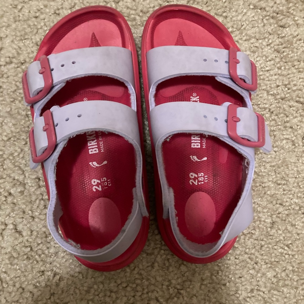 Girls pink Birkenstocks